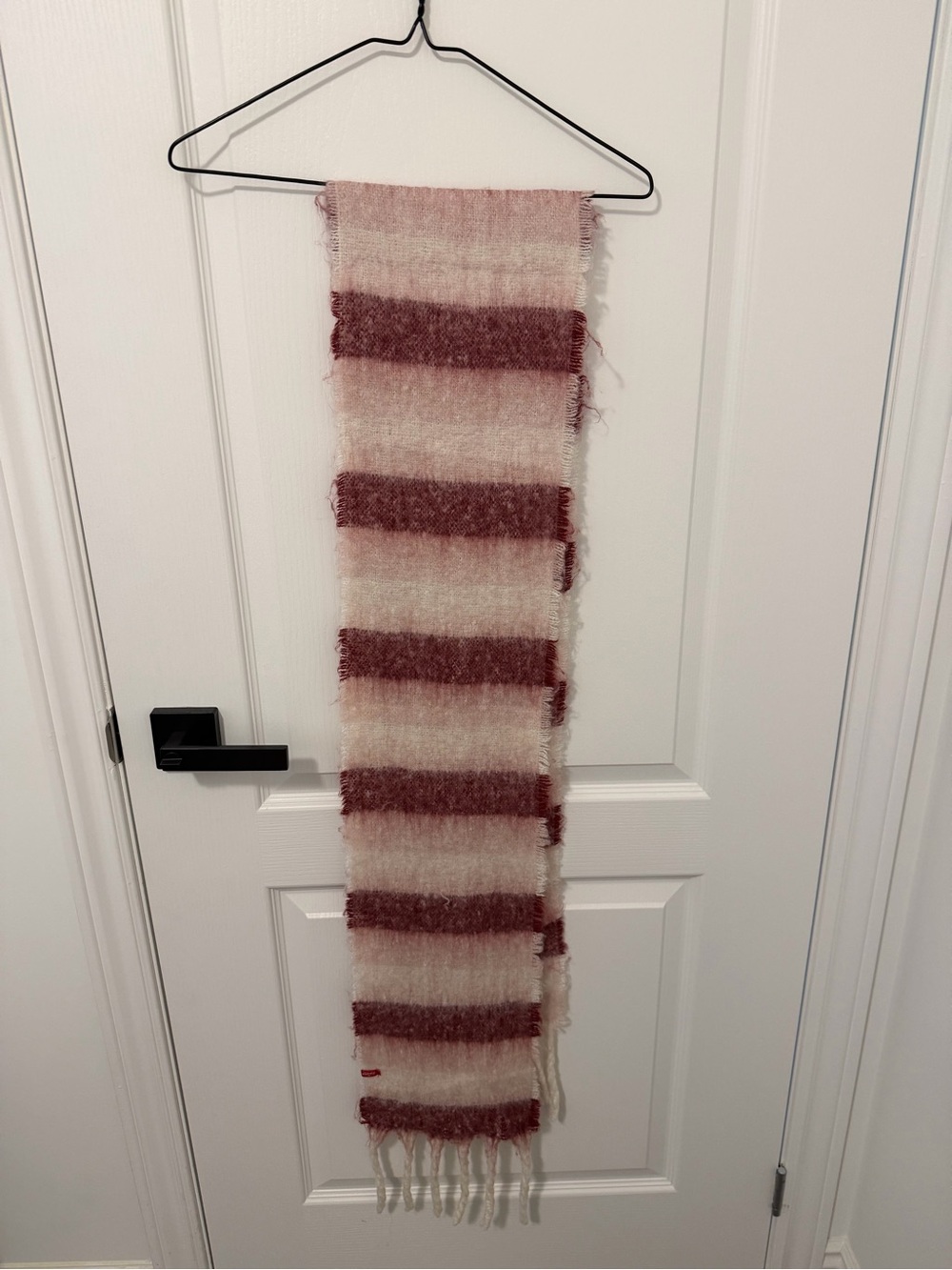 Levi's Striped Scarf in Blush Pink and Mauve
